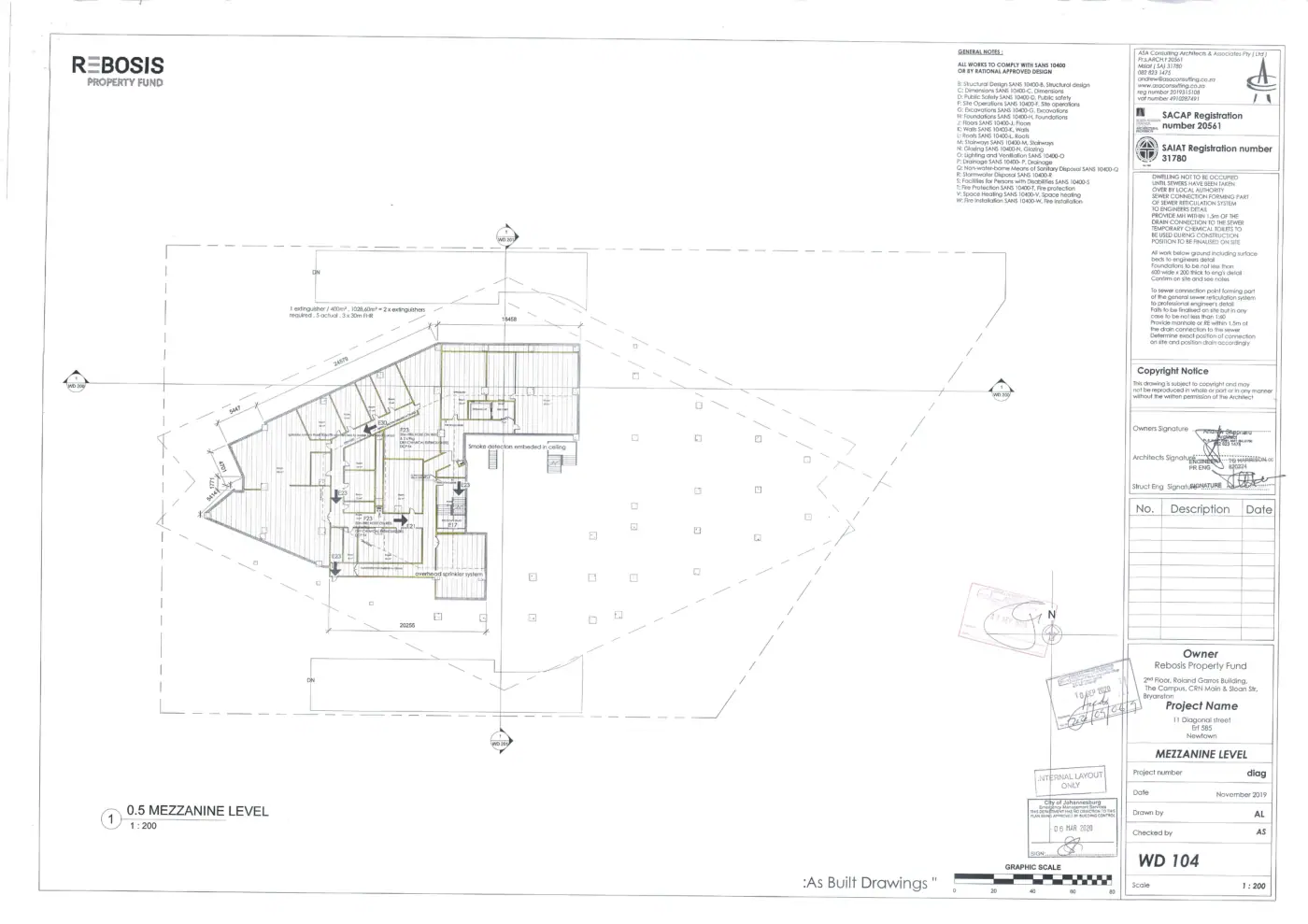Office building architectural drawing